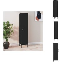 Schließfachschrank Schwarz 35x46x180 cm Stahl - Schliessfachschrank - Metallschrank - Garderobe - Schuhschrank - Bürobedarf von VIDAXL