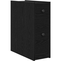 Schmaler Badezimmer-Schrank Schwarze Eiche 80 x 18 x 60 cm vidaXL von VIDAXL