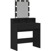 Schminktisch mit Spiegel & LEDs Schwarz Eiche Holzwerkstoff Vidaxl Schminktisch mit Spiegel & LEDs Schwarz Eiche Holzwerkstoff Vidaxl von VIDAXL