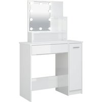 Schminktisch mit led Hochglanz-Weiß 86,5x35x136 cm Vidaxl Schminktisch mit led Hochglanz-Weiß 86,5x35x136 cm Vidaxl von VIDAXL