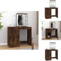 Vidaxl - Schminktisch mit LEDs Räuchereiche 90x50x132,5 cm Holzwerkstoff - Schminktisch - Kosmetikschrank - Badezimmermöbel - Makeup Tisch - led Vidaxl - Schminktisch mit LEDs Räuchereiche 90x50x132,5 cm Holzwerkstoff - Schminktisch - Kosmetikschrank - Badezimmermöbel - Makeup Tisch - led von VIDAXL