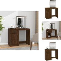 Schminktisch mit Spiegel Braun Eichen-Optik 90x50x132,5 cm - Schminktisch - Kosmetiktisch - Badezimmermöbel - Spiegelschrank - Makeup Tisch Schminktisch mit Spiegel Braun Eichen-Optik 90x50x132,5 cm - Schminktisch - Kosmetiktisch - Badezimmermöbel - Spiegelschrank - Makeup Tisch von VIDAXL