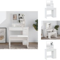 Schminktisch mit Spiegel Hochglanz-Weiß 86,5x35x136 cm - Schminktisch - Kosmetikschrank - Badezimmermöbel - Spiegelschrank - Weißer Schminktisch Schminktisch mit Spiegel Hochglanz-Weiß 86,5x35x136 cm - Schminktisch - Kosmetikschrank - Badezimmermöbel - Spiegelschrank - Weißer Schminktisch von VIDAXL