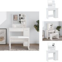 Schminktisch mit Spiegel Weiß 86,5x35x136 cm - Schminktisch - Kosmetikschrank - Badezimmermöbel - Spiegelkommode - Weiße Kommode Schminktisch mit Spiegel Weiß 86,5x35x136 cm - Schminktisch - Kosmetikschrank - Badezimmermöbel - Spiegelkommode - Weiße Kommode von VIDAXL