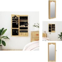 Schmuckschrank mit Spiegel Wandmontage 37,5x10x90 cm - Spiegel-Schmuckschrank - Schmuckaufbewahrung - Wandmontage - Kosmetikspiegel - Schmuckorganizer von VIDAXL