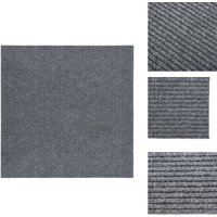Schmutzfangläufer 100x100 cm Grau - Schmutzfangmatte - Läufer - Wohnzimmerteppich - Flurmatten - Grau von VIDAXL
