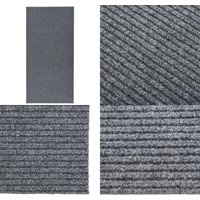 Schmutzfangläufer Grau 100x200 cm - Schmutzfangmatte - Laufmatte - Flurmatten - Wohnzimmerteppich - Treppenlaufmatte - Home & Living von VIDAXL
