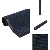 Schmutzfangmatte Rechteckig Getuftet 40x60 cm Blau - Schmutzfangmatte - Eingangsmatte - Türklinke - Treppenmatte - Rutschfeste Matte von VIDAXL