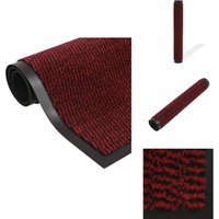 Schmutzfangmatte Rechteckig Getuftet 80x120 cm Rot - Schmutzfangmatte - Eingangsmatte - Türmatte - Fußmatte - pvc Matten von VIDAXL