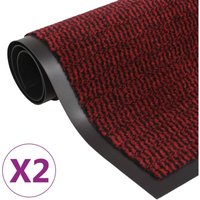 Schmutzfangmatten 2 Stk. Rechteckig Getuftet 120x180cm Rot - Vidaxl von VIDAXL