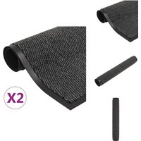 Schmutzfangmatten 2 Stk. Rechteckig Getuftet 40x60 cm Anthrazit - Schmutzfangmatte - Eingangsmatte - Türmatte - Treppenmatte - Anthrazit Schmutzfangmatten 2 Stk. Rechteckig Getuftet 40x60 cm Anthrazit - Schmutzfangmatte - Eingangsmatte - Türmatte - Treppenmatte - Anthrazit von VIDAXL