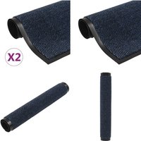 Schmutzfangmatten 2 Stk. Rechteckig Getuftet 40x60 cm Blau - Schmutzfangmatte - Eingangsmatte - Türmatte - Treppenmatte - Badezimmermatte - Home & Schmutzfangmatten 2 Stk. Rechteckig Getuftet 40x60 cm Blau - Schmutzfangmatte - Eingangsmatte - Türmatte - Treppenmatte - Badezimmermatte - Home & von VIDAXL