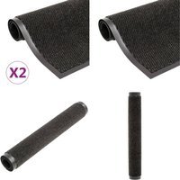 Schmutzfangmatten 2 Stk. Rechteckig Getuftet 60x90 cm Schwarz - Schmutzfangmatte - Schmutzfangmatten - Home & Living - Schwarz von VIDAXL