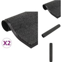 Schmutzfangmatten 2 Stk. Rechteckig Getuftet 90x150cm Anthrazit - Schmutzfangmatte - Eingangsmatte - Türmatte - Treppenmatte - Anthrazit Schmutzfangmatten 2 Stk. Rechteckig Getuftet 90x150cm Anthrazit - Schmutzfangmatte - Eingangsmatte - Türmatte - Treppenmatte - Anthrazit von VIDAXL