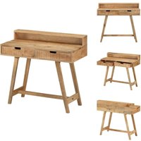 Schreibtisch 100x45x90 cm Raues Massives Mangoholz - Holz Schreibtisch - Schreibtisch Vintage - Mangoholz Schreibtisch - Bürotisch - Home Office von VIDAXL