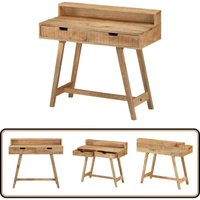 Schreibtisch 100x45x90 cm Raues Massives Mangoholz - Holz Schreibtisch - Schreibtisch Vintage - Mangoholz Schreibtisch - Bürotisch - Home Office Schreibtisch 100x45x90 cm Raues Massives Mangoholz - Holz Schreibtisch - Schreibtisch Vintage - Mangoholz Schreibtisch - Bürotisch - Home Office von VIDAXL