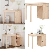 Vidaxl - Schreibtisch 100x50x75 cm Massivholz Kiefer - Holz Schreibtisch - Massivholzschiebertisch - Kiefernschreibtisch - Home Office Schreibtisch von VIDAXL
