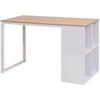 Computertisch,Schreibtisch 120×60×75 cm Eichenbraun und Weiß vidaXL von BONNEVIE