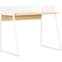 Bonnevie - Computertisch,Schreibtisch Weiß und Eiche 90x60x88 cm vidaXL von BONNEVIE