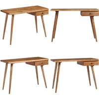 Schreibtisch Akazienholz Massiv 110 x 50 x 76 cm - Holzsreibtisch - Schreibtisch Aus Akazienholz - Vintage Schreibtisch - Landhaus Stil - Esszimmer von VIDAXL
