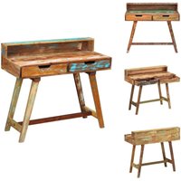Schreibtisch Altholz - Vintage Schreibtisch - Schreibtisch Aus Holz - Recyclingmöbel - Altholzmöbel - Schreibtisch Mit Schubladen von VIDAXL