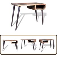 Schreibtisch Altholz mit Eisenbeinen - Vintage Schreibtisch - Altholz Schreibtisch - Retro Schreibtisch - Schreibtisch Antik Stil - Handgefertigter Schreibtisch Altholz mit Eisenbeinen - Vintage Schreibtisch - Altholz Schreibtisch - Retro Schreibtisch - Schreibtisch Antik Stil - Handgefertigter von VIDAXL