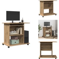 Vidaxl - Schreibtisch Artisan-Eiche 80x50x75 cm Holzwerkstoff - Schreibtisch - Schreibtische - Bürotisch - Arbeitstisch von VIDAXL