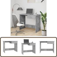 Schreibtisch Betongrau 100×50×76 cm Holzwerkstoff - Schreibtisch - Bürostuhl - Home Office - Arbeitsplatz - Moderner Schreibtisch von VIDAXL