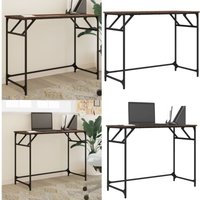 Schreibtisch Braun Eichen-Optik 100x45x76cm Holzwerkstoff Stahl - Bürostuhl - Schreibtisch - Home Office - Arbeitsplatz - Eiche Dekor - Home & Living von VIDAXL