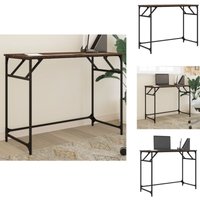 Vidaxl - Schreibtisch Braun Eichen-Optik 100x45x76cm Holzwerkstoff Stahl - Bürostuhl - Schreibtisch - Home Office - Arbeitsplatz - Eiche Dekor von VIDAXL