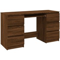 Computertisch,Schreibtisch Braun Eichen-Optik 140x50x77 cm Holzwerkstoff Vidaxl von VIDAXL