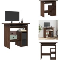 Vidaxl - Schreibtisch Braun Eichen-Optik 80x45x74 cm Holzwerkstoff - Eichenschreibtisch - Schreibtisch Braun - Bürotisch - Home Office Möbel Vidaxl - Schreibtisch Braun Eichen-Optik 80x45x74 cm Holzwerkstoff - Eichenschreibtisch - Schreibtisch Braun - Bürotisch - Home Office Möbel von VIDAXL