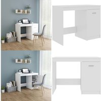 Schreibtisch Hochglanz-Weiß 100x50x76 cm Holzwerkstoff - Schreibtisch - Bürostuhl - Home Office - Holzwerkstoff - Weißer Schreibtisch - Home & Living von VIDAXL