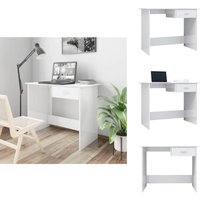 Schreibtisch Hochglanz-Weiß 100×50×76 cm Holzwerkstoff - Schreibtisch - Bürostuhl - Home Office - Weißer Schreibtisch - Moderner Schreibtisch von VIDAXL