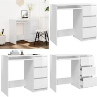 Schreibtisch Hochglanz-Weiß 90x45x76 cm Holzwerkstoff - Schreibtisch - Holzwerkstoff - Weißer Schreibtisch - Schreibtisch Klein - Home Office Möbel von VIDAXL