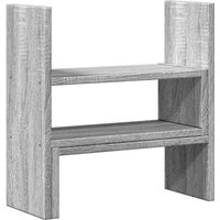 Vidaxl - Schreibtisch-Organizer Verstellbar Grau Sonoma 40x17x41 cm von VIDAXL
