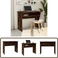 Schreibtisch Räuchereiche 90x50x74 cm Holzwerkstoff - Schreibtisch - Holzwerkstoff Schreibtisch - Moderner Schreibtisch - Bürotisch - Home Office von VIDAXL