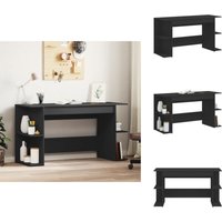 Schreibtisch Schwarz 140x50x75 cm Holzwerkstoff - Schreibtisch - Holzwerkstoff - Schwarz - Home Office - Bürostuhl von VIDAXL