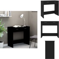 Schreibtisch Schwarz 80x40x75 cm Holzwerkstoff - Schwarzer Schreibtisch - Schreibtisch Schwarz - Holzwerkstoff Tisch - Schreibtisch Mit Schubladen Schreibtisch Schwarz 80x40x75 cm Holzwerkstoff - Schwarzer Schreibtisch - Schreibtisch Schwarz - Holzwerkstoff Tisch - Schreibtisch Mit Schubladen von VIDAXL