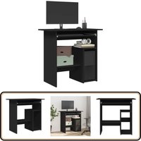 Schreibtisch Schwarz 80x45x74 cm Holzwerkstoff - Schwarzer Schreibtisch - Schreibtisch Schwarz - Holzwerkstoff Schreibtisch - Moderner Schreibtisch Schreibtisch Schwarz 80x45x74 cm Holzwerkstoff - Schwarzer Schreibtisch - Schreibtisch Schwarz - Holzwerkstoff Schreibtisch - Moderner Schreibtisch von VIDAXL