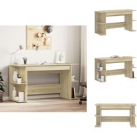 Vidaxl - Schreibtisch Sonoma-Eiche 140x50x75 cm Holzwerkstoff - Schreibtisch - Schreibtische - Bürotisch - Arbeitstisch von VIDAXL