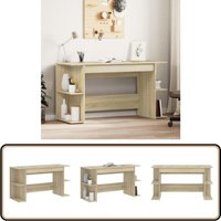 Schreibtisch Sonoma-Eiche 140x50x75 cm Holzwerkstoff - Vidaxl von VIDAXL