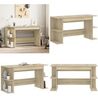Schreibtisch Sonoma-Eiche 140x50x75 cm Holzwerkstoff - Vidaxl von VIDAXL