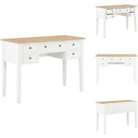 Schreibtisch Weiß 109,5 x 45 x 77,5 cm Holz - Holz Schreibtisch - Büro Schreibtisch - Büro Einrichtung - Schreibtisch Weiss - Großer Schreibtisch Schreibtisch Weiß 109,5 x 45 x 77,5 cm Holz - Holz Schreibtisch - Büro Schreibtisch - Büro Einrichtung - Schreibtisch Weiss - Großer Schreibtisch von VIDAXL