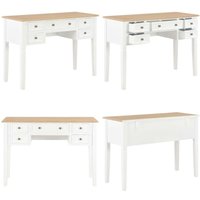 Schreibtisch Weiß 109,5 x 45 x 77,5 cm Holz - Holz Schreibtisch - Büro Schreibtisch - Büro Einrichtung - Schreibtisch Weiss - Großer Schreibtisch Schreibtisch Weiß 109,5 x 45 x 77,5 cm Holz - Holz Schreibtisch - Büro Schreibtisch - Büro Einrichtung - Schreibtisch Weiss - Großer Schreibtisch von VIDAXL