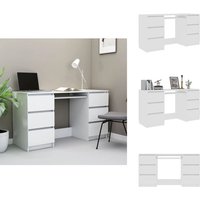 Vidaxl - Schreibtisch Weiß 140x50x77 cm Holzwerkstoff - Schreibtisch - Bürostuhl - Home Office - Weißer Schreibtisch - Holzwerkstoff Schreibtisch von VIDAXL