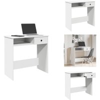 Schreibtisch Weiß 80×40×75 cm Holzwerkstoff - Schreibtisch - Schreibtische - Bürotisch - Computertisch von VIDAXL