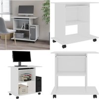 Vidaxl - Schreibtisch Weiß 80x50x75 cm Holzwerkstoff - Schreibtisch - Laptoptisch - pc Tisch - Home Office - Weißes Möbelstück - Home & Living von VIDAXL