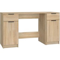 Vidaxl - Schreibtisch mit Beistellschrank Sonoma-Eiche Holzwerkstoff von VIDAXL