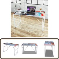 Schreibtisch mit Lifestyle Print - Schreibtisch - Glastisch - Designer Schreibtisch - Moderner Schreibtisch - Home Office Tisch Schreibtisch mit Lifestyle Print - Schreibtisch - Glastisch - Designer Schreibtisch - Moderner Schreibtisch - Home Office Tisch von VIDAXL